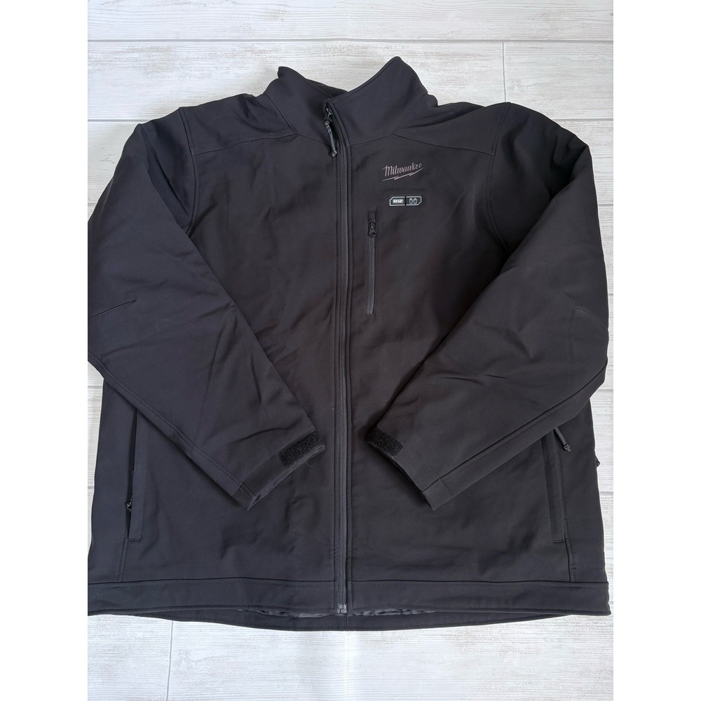 Milwaukee Men's 3X Black Heated Toughshell Softshell Jacket Full Zip NO Battery